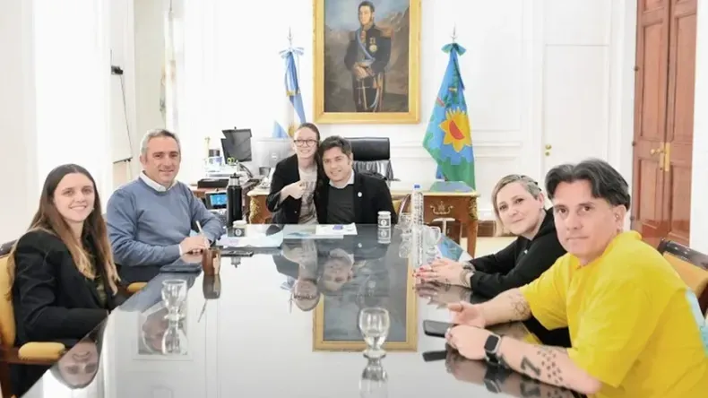 Imágenes de la reunión con Axel Kicillof