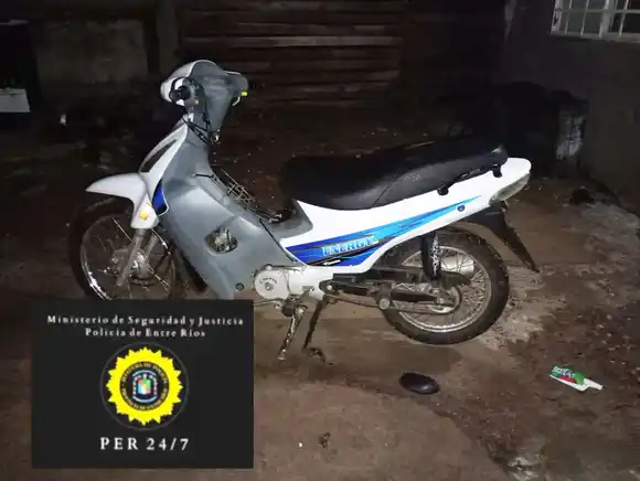 La Policía recuperó una motocicleta robada utilizada en otro ilícito
