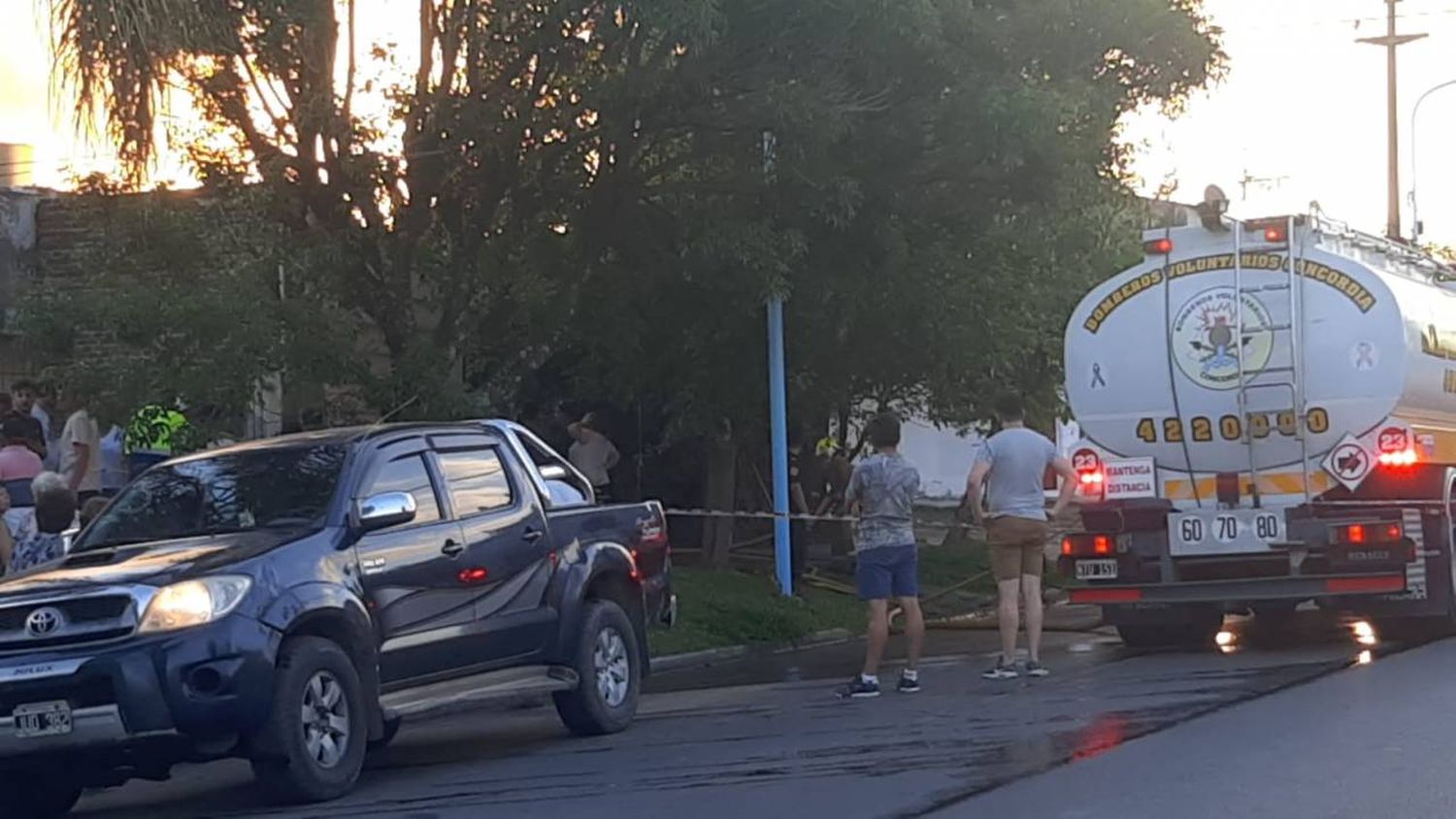 Incendio en un local de venta de leña