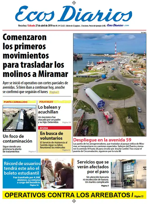 Tapa del 27 de abril de 2019