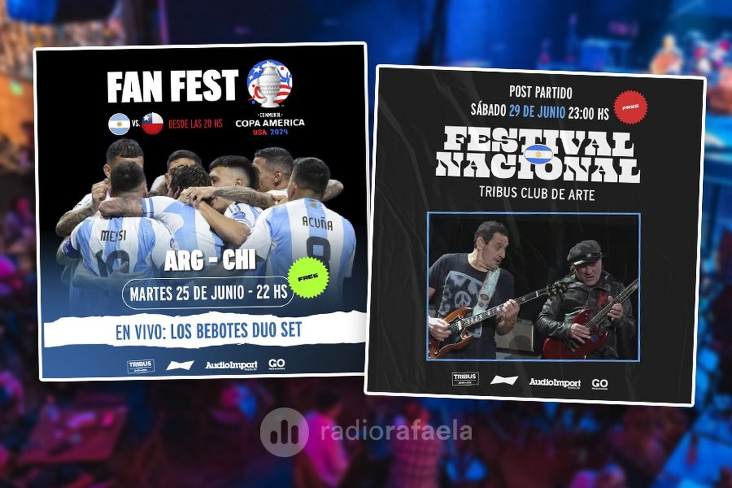 La semana se vive en Tribus Club de Arte con doble Fan Fest por la Copa América y mucha música