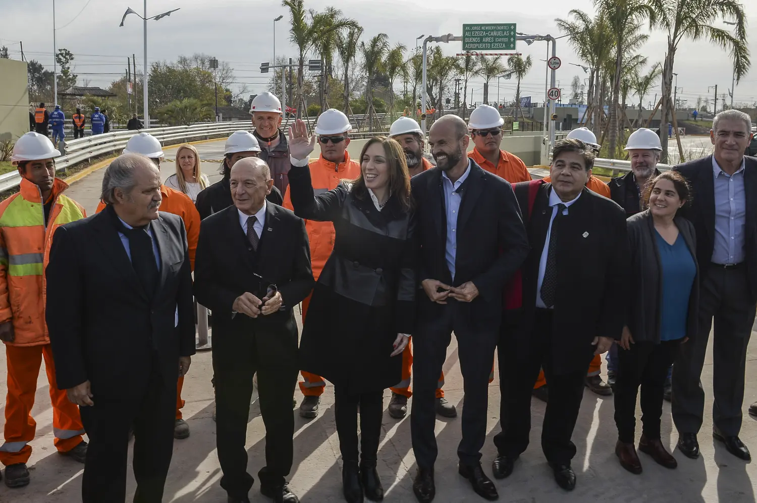 Vidal inauguró el paso bajo nivel "Jorge Newbery" en Ezeiza
