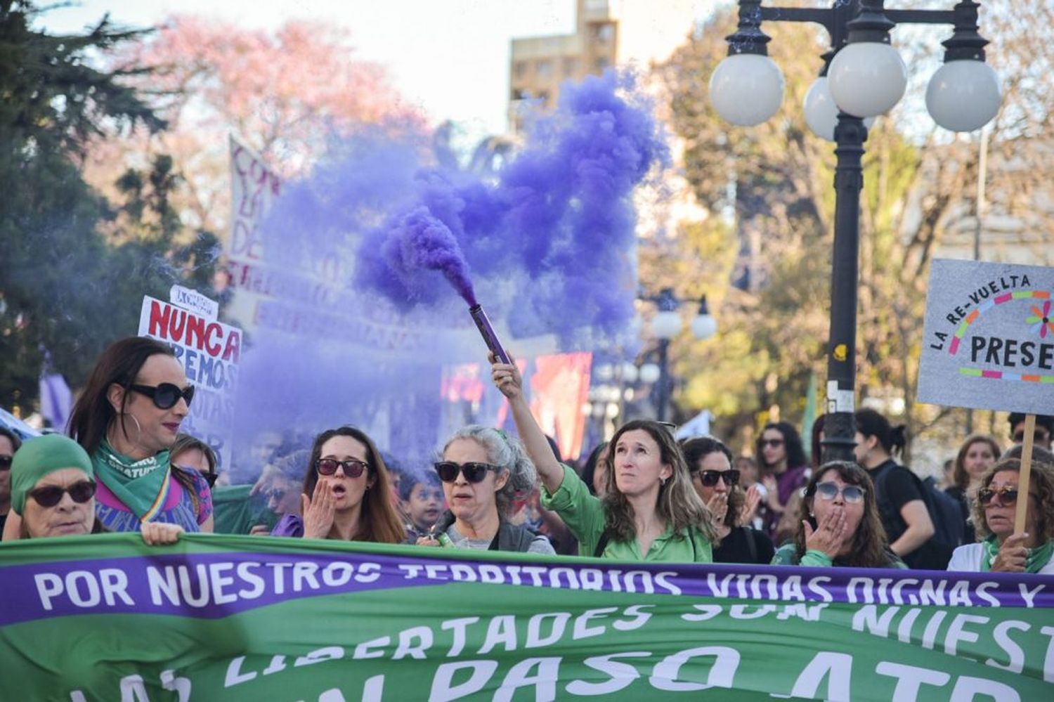 La comunidad feminista marchó en defensa de derechos como el aborto y la ESI