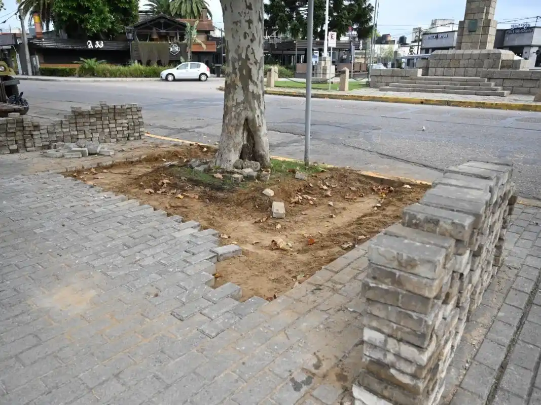 Los trabajos de readecuación y nivelación de las veredas de la Costanera entraron en su tramo final