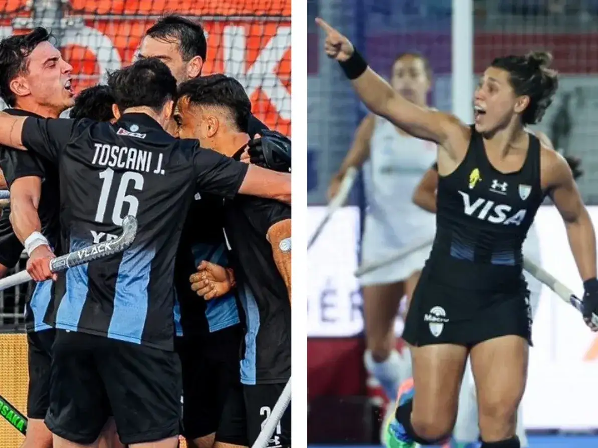 Los Leones superaron a Inglaterra y Las Leonas golearon a España en el Mundial de Hockey