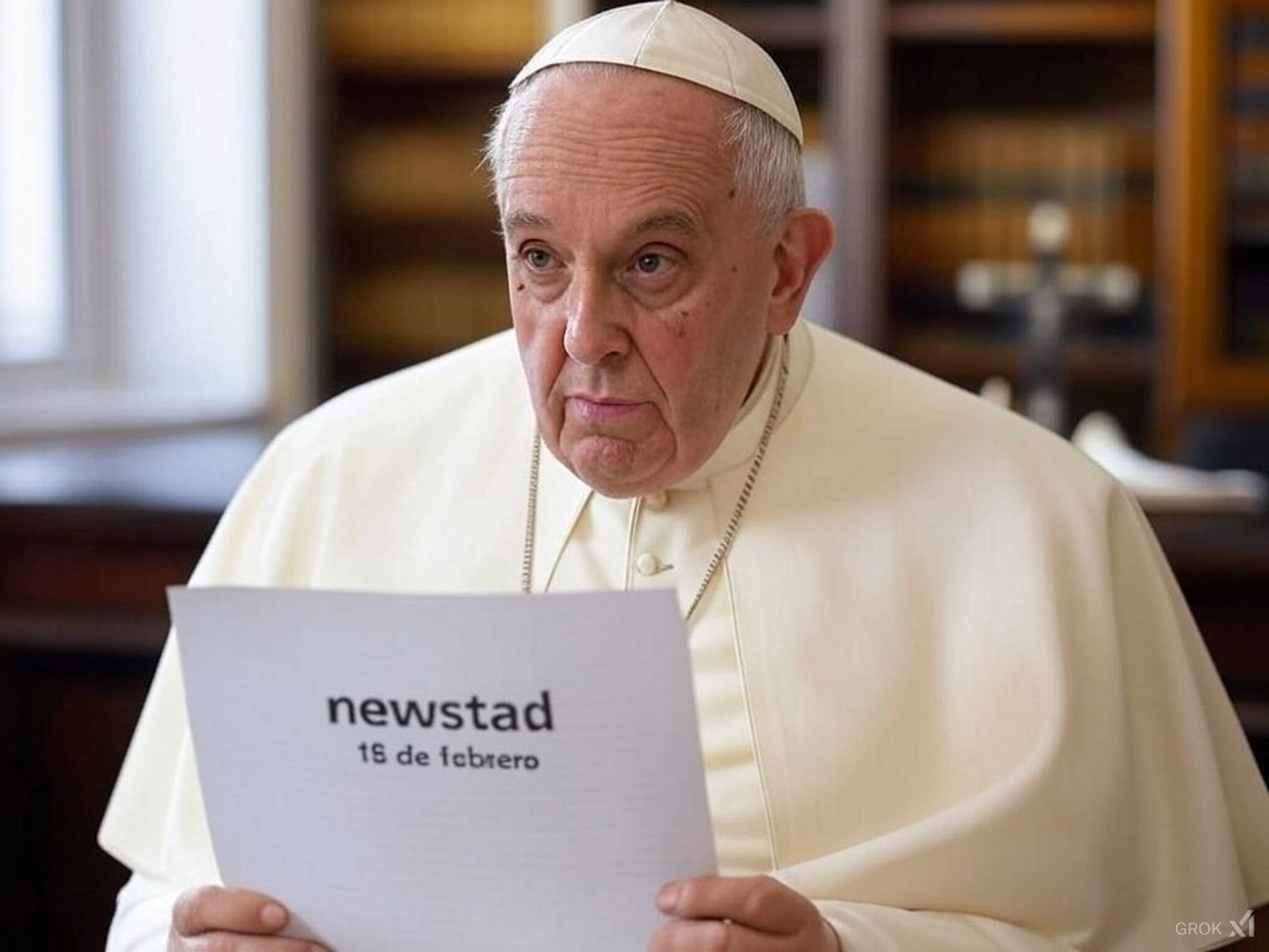 Santoral. Francisco, leyendo el Santoral del 18 de febrero.