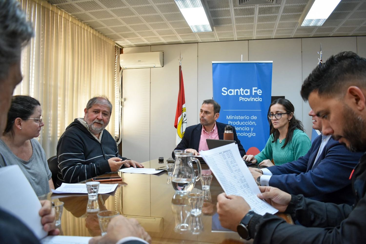 Encuentro en Rosario con dirigentes del Centro Unión Almaceneros de Rosario.