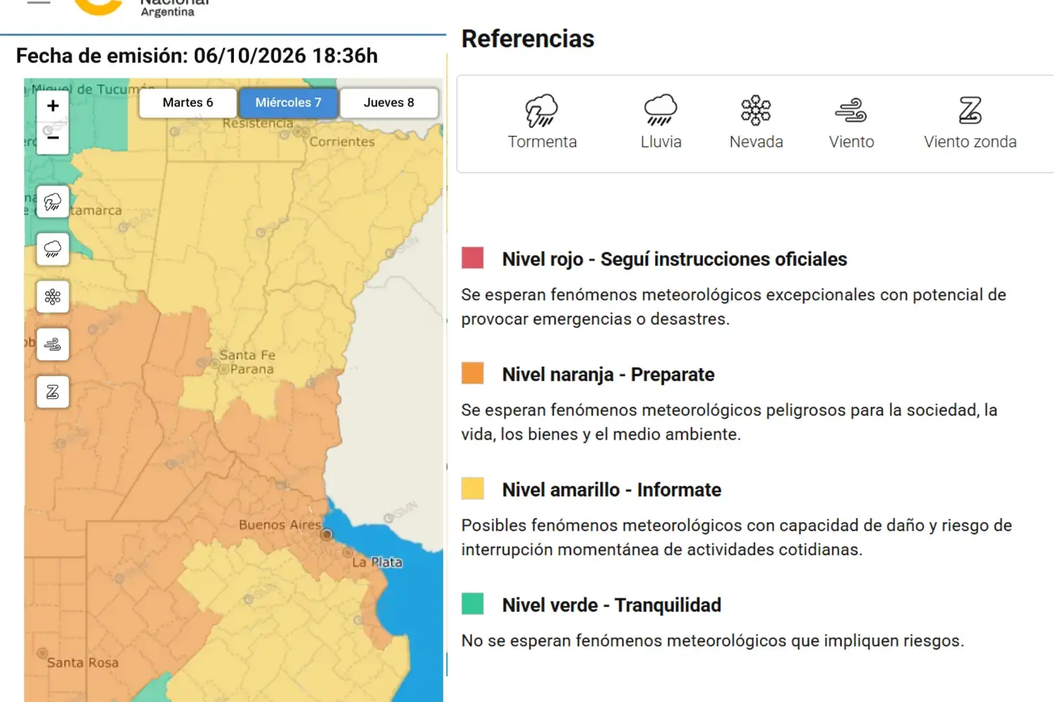 Alerta por tormentas en Entre Ríos: siete departamentos están bajo nivel naranja