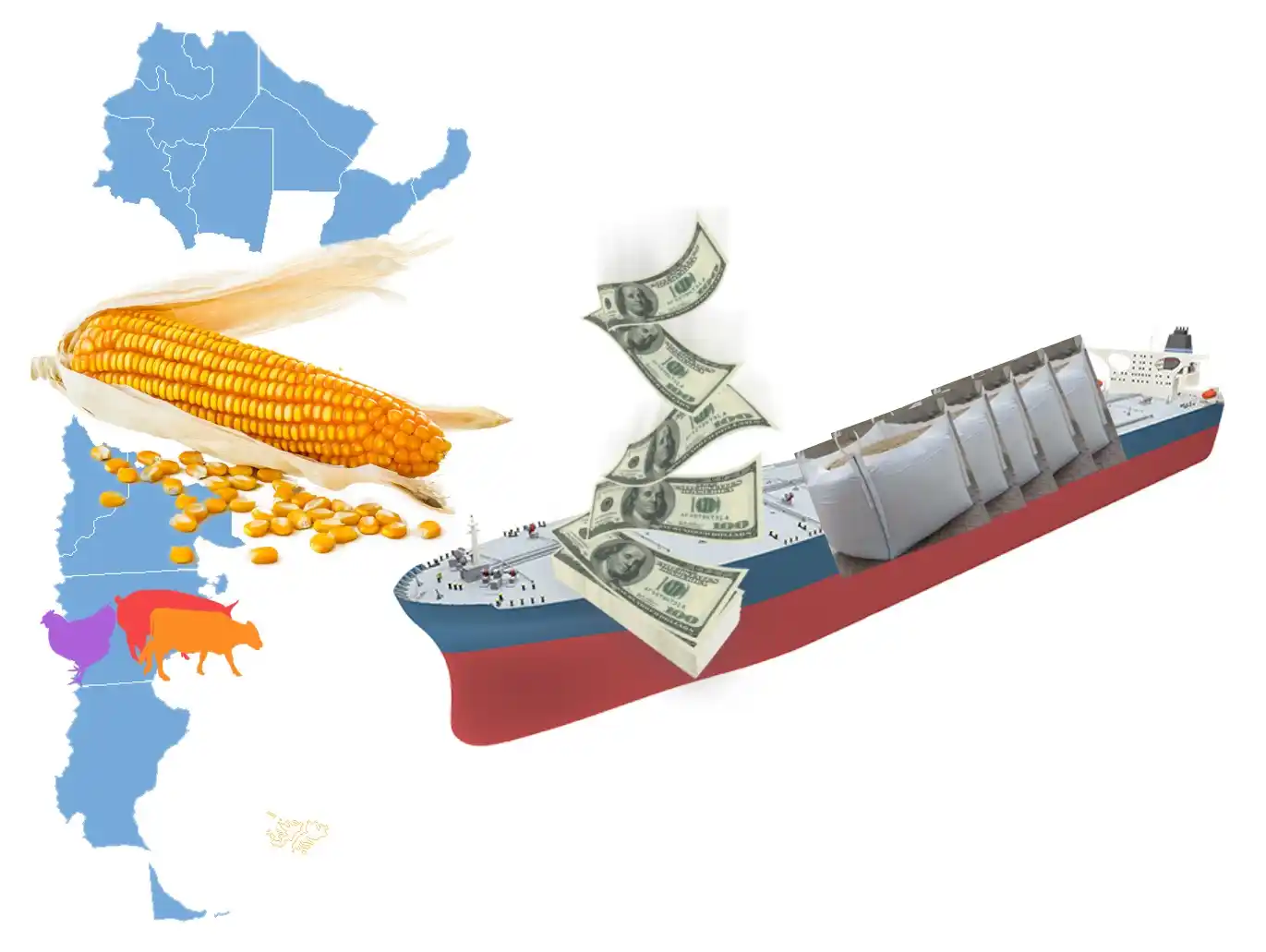 Costos y divisas versus superficie de siembra