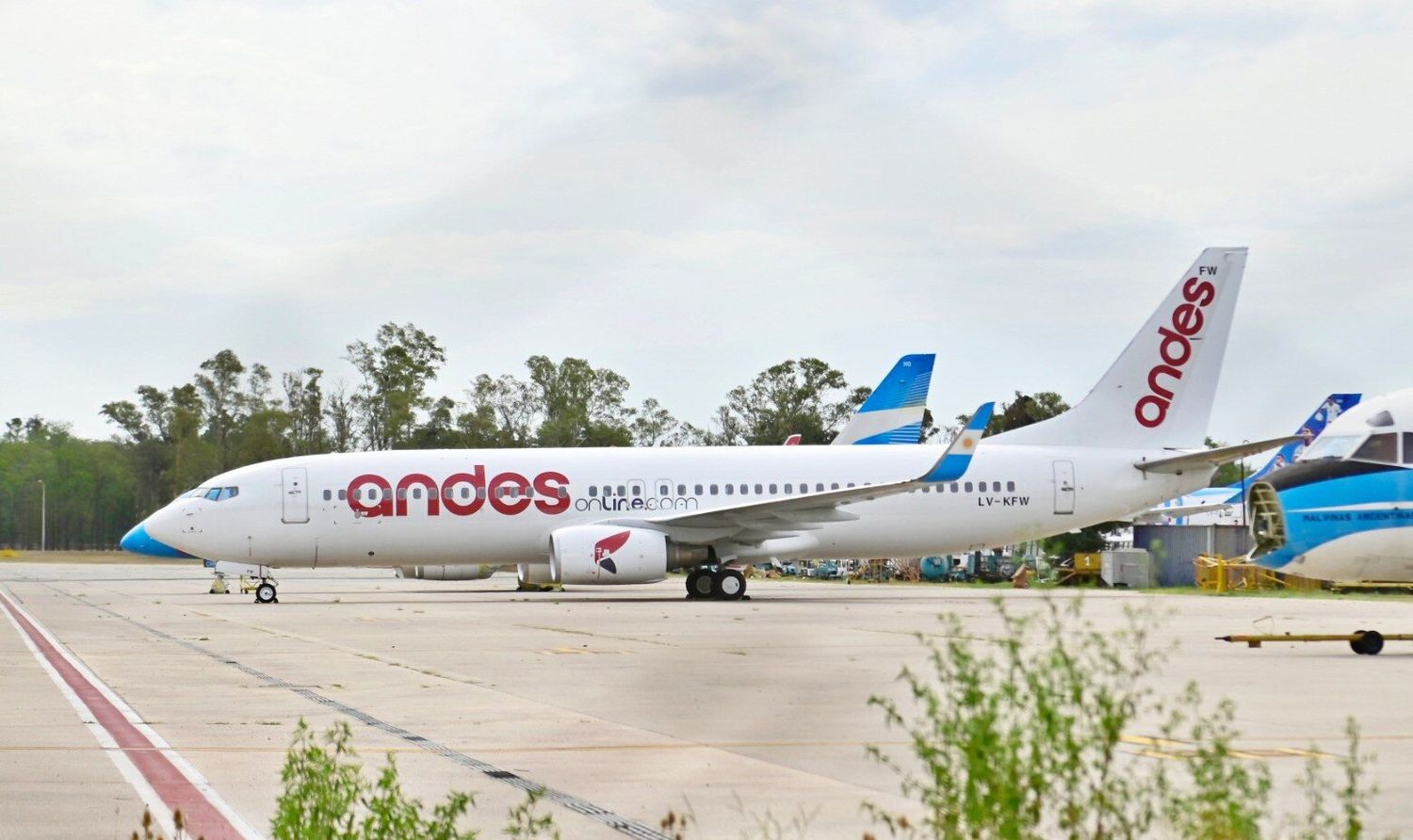 El segundo Boeing 737-800 de Andes Líneas Aéreas inició operaciones (LV-HKS)