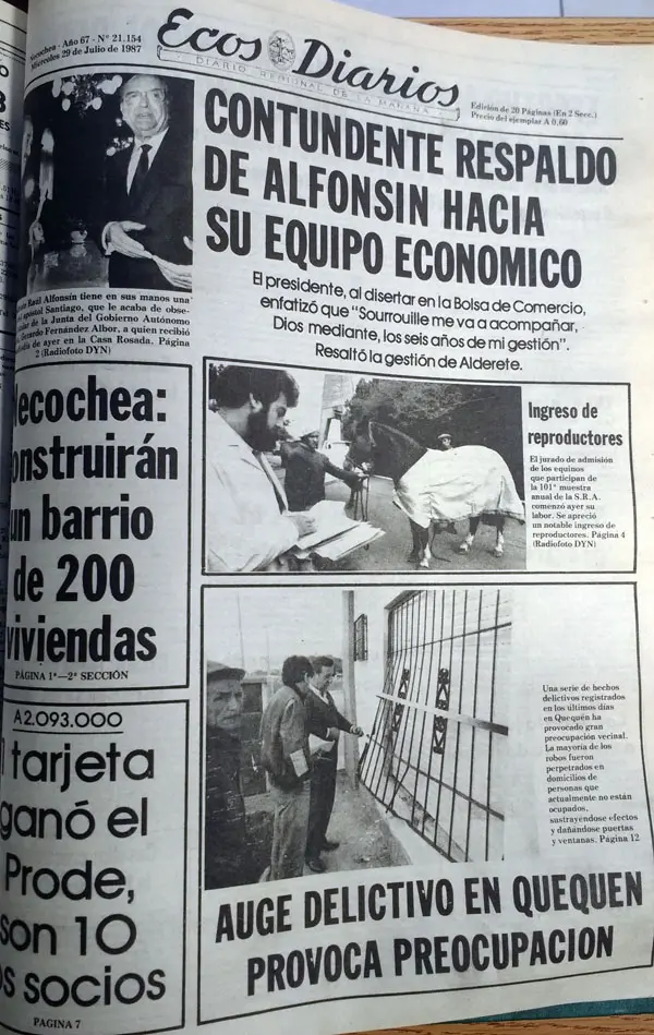 Miércoles 29 de julio de 1987