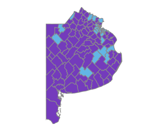 La provincia de Buenos Aires se pintó de violeta: Fuerza Patria solo se impone en 36 municipios