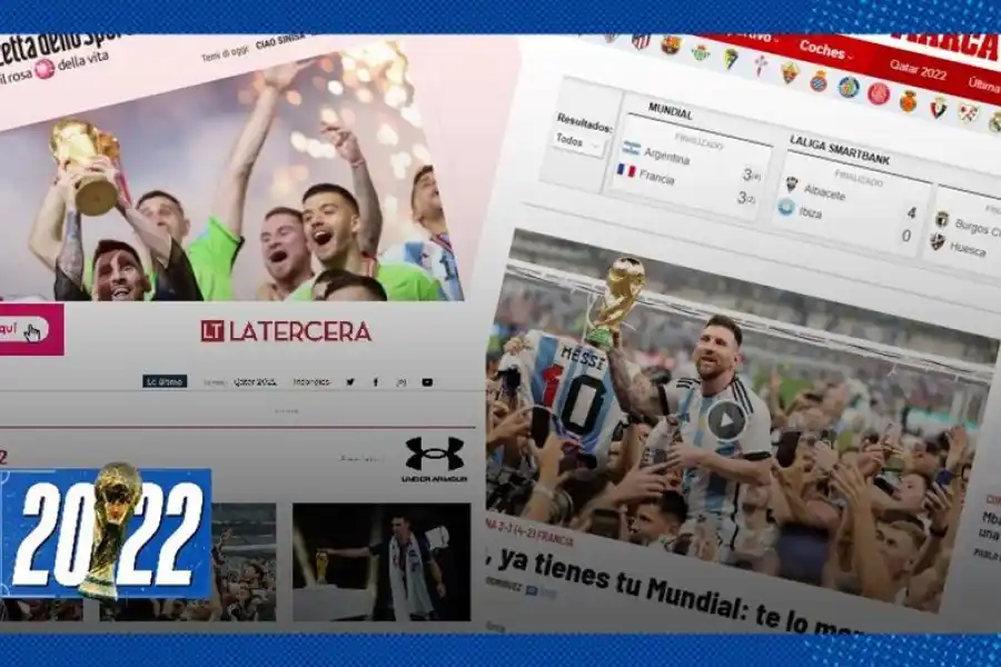 Argentina campeón: Los diarios del mundo rendidos a los pies de Messi
