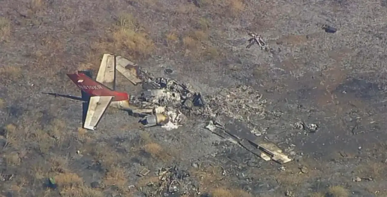 La avioneta se estrelló en el estado de California