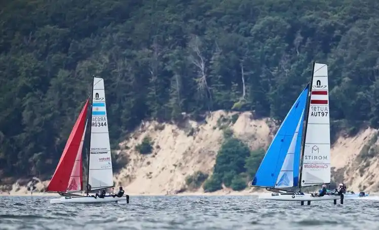Dante Cittadini marcha séptimo en el Mundial U23 de nacra 17 en Polonia tras la primera jornada