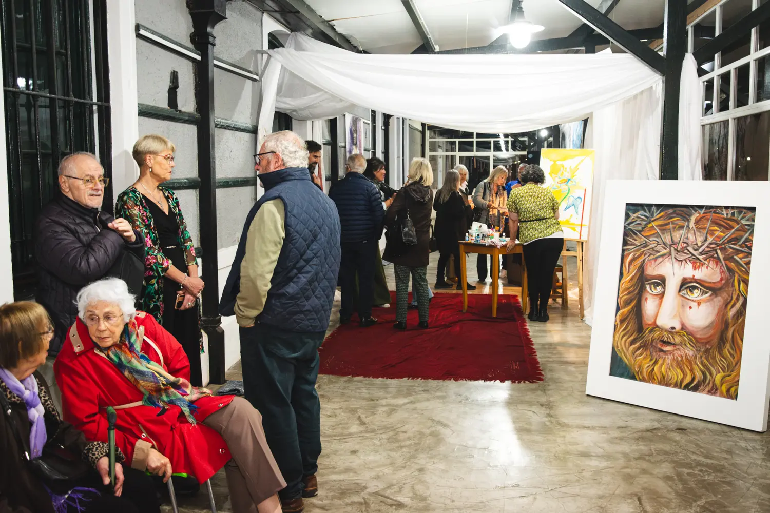 De la apertura de la exposición, participaron familiares, amigos, autoridades municipales y público en general