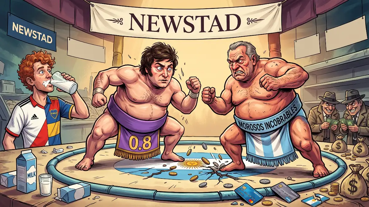 Duelo de gigantes. Milei y los mayoristas.