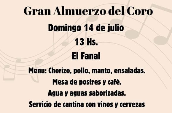 Gran almuerzo del coro de la Iglesia Reformada