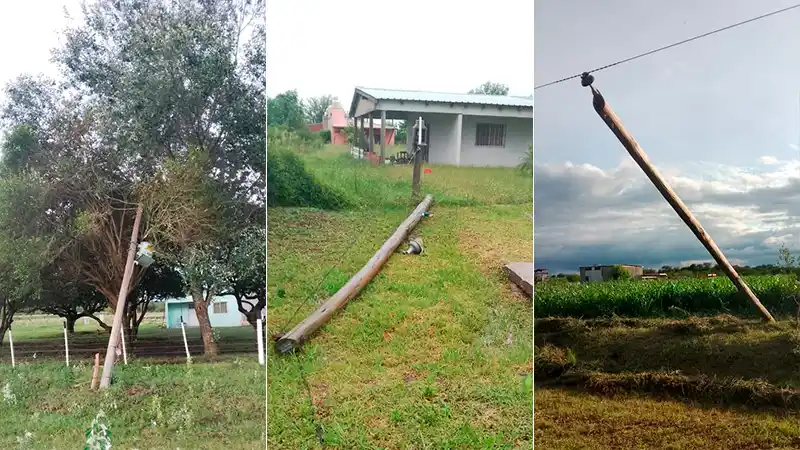 Un pueblo entrerriano permanece incomunicado y sin electricidad hace una semana