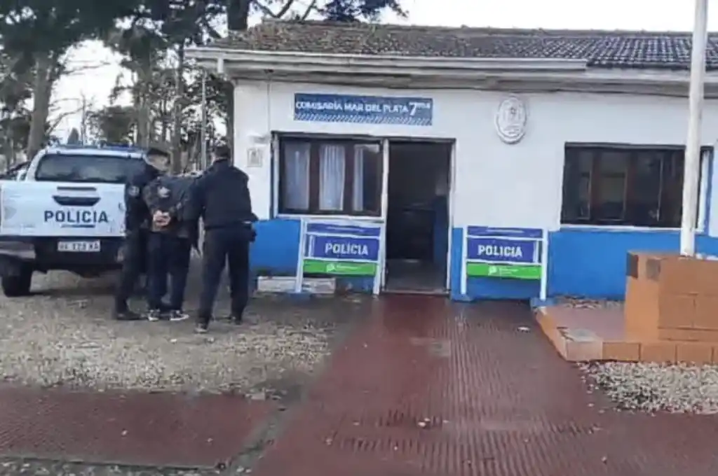 Los efectivos policiales redujeron al delincuente.