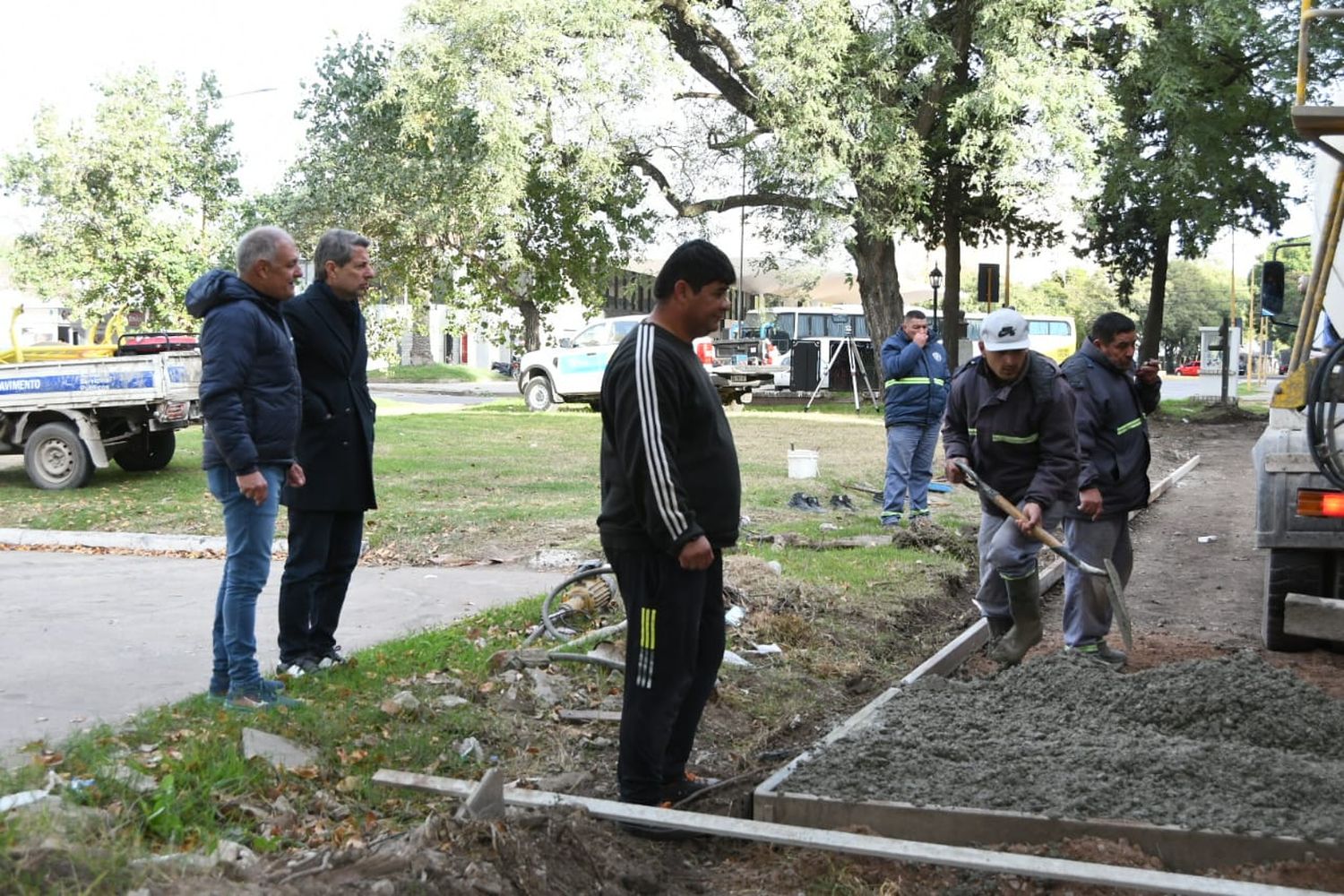 El intendente Bernarte supervisó los trabajos.