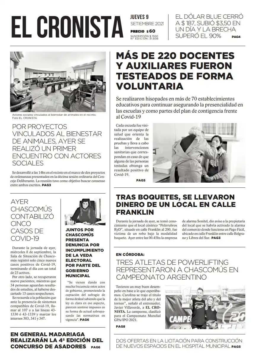 Tapa 9 septiembre 2021