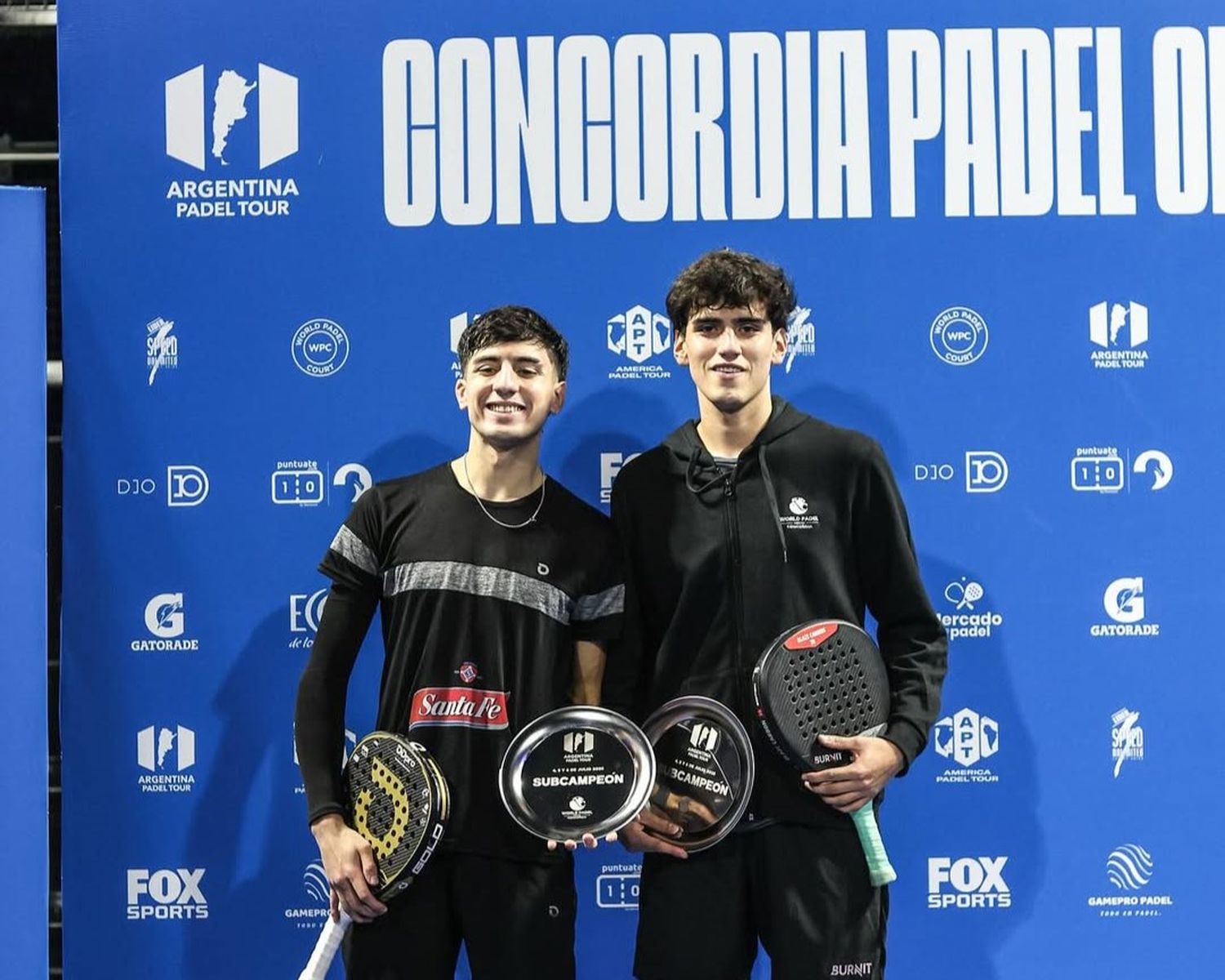 Ignacio y Geremias, subcampeones en Entre Ríos.