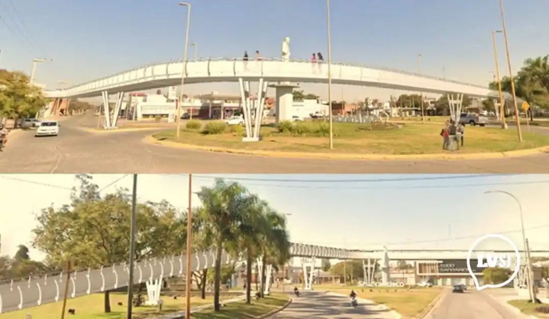 Render de la bicisenda en altura del acceso oeste a la ciudad.