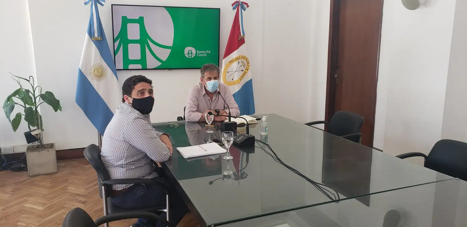 Jatón encabezó una nueva reunión con representantes del comercio local