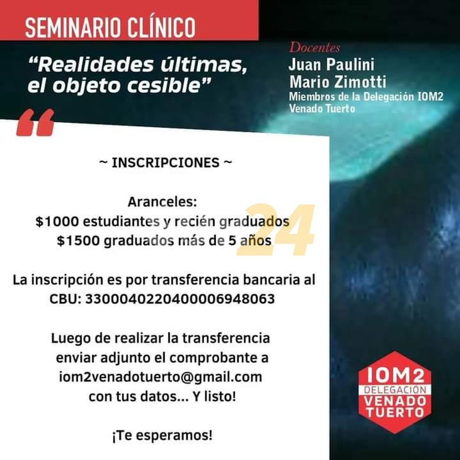 Cuarta clase del Seminario Clínico Anual del Instituto Oscar Masotta