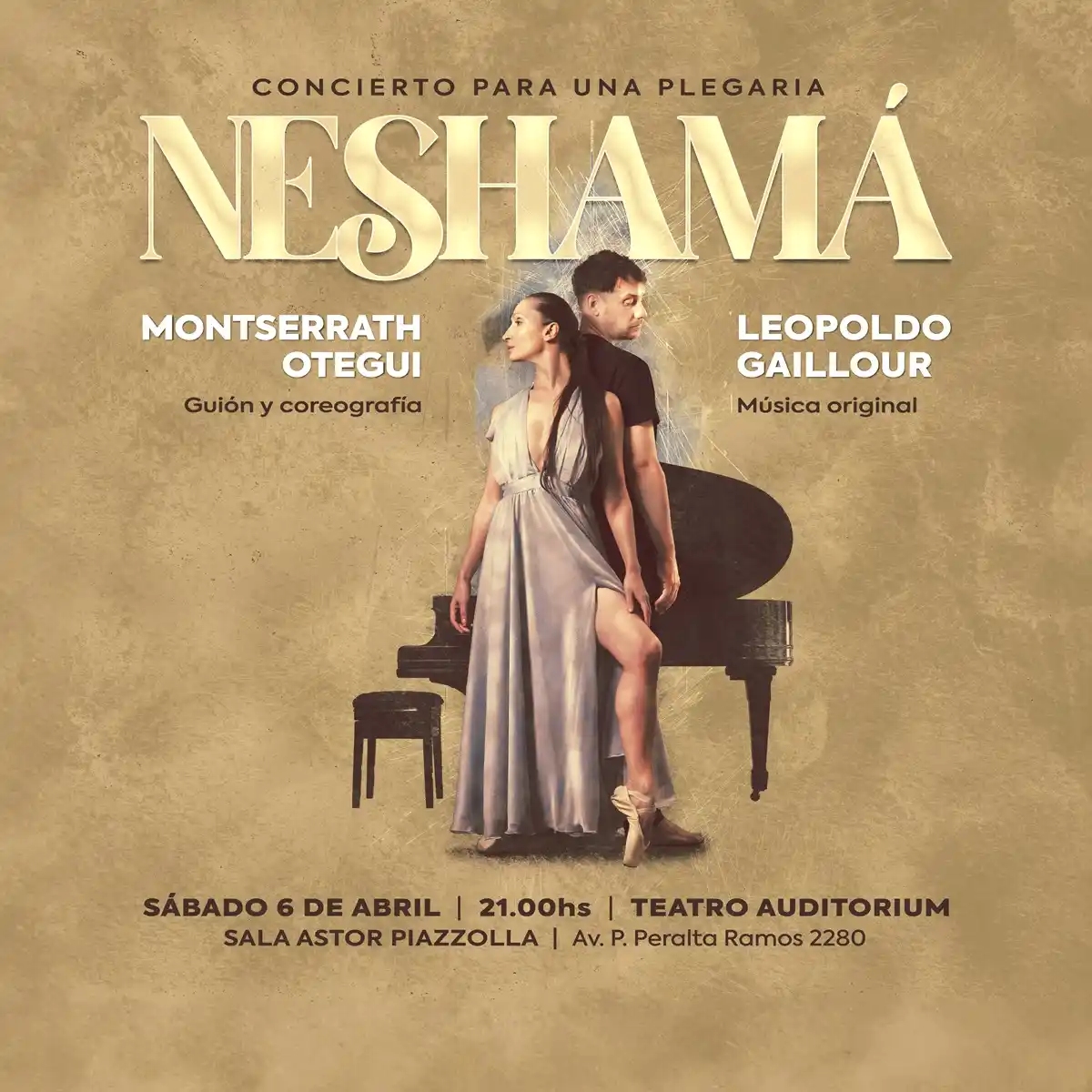 Será el próximo 6 de abril en el Teatro Auditorium.
