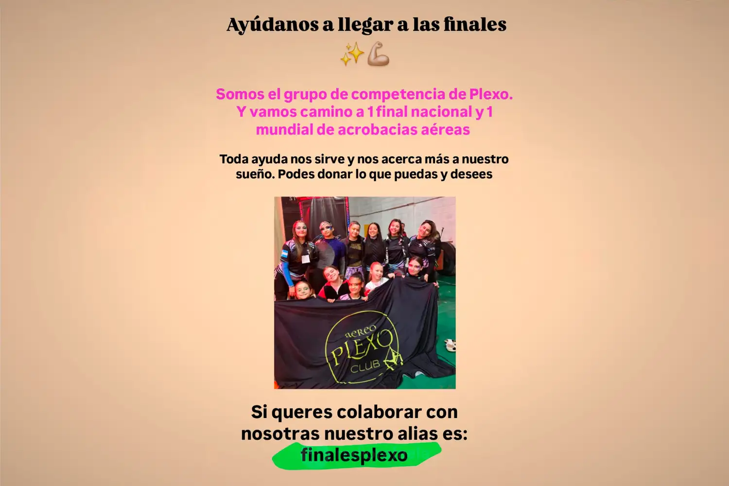 Eliana Maldonado - Referente de Aéreo Plexo Club Están recaudando fondos para la final nacional y el mundial de acrobacias aéreas - 1