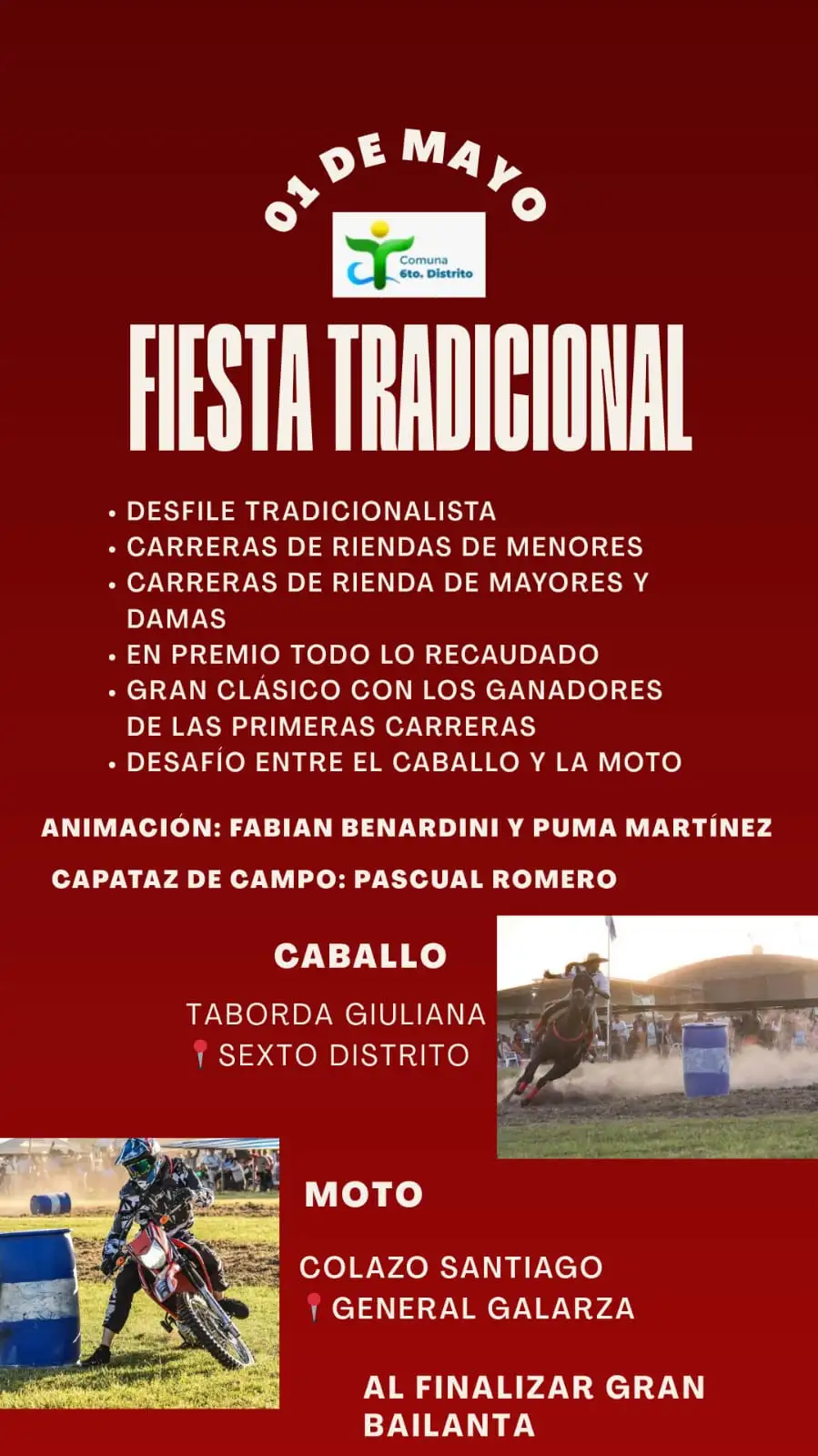 Sexto Distrito celebra el 1° de Mayo con una gran fiesta tradicional