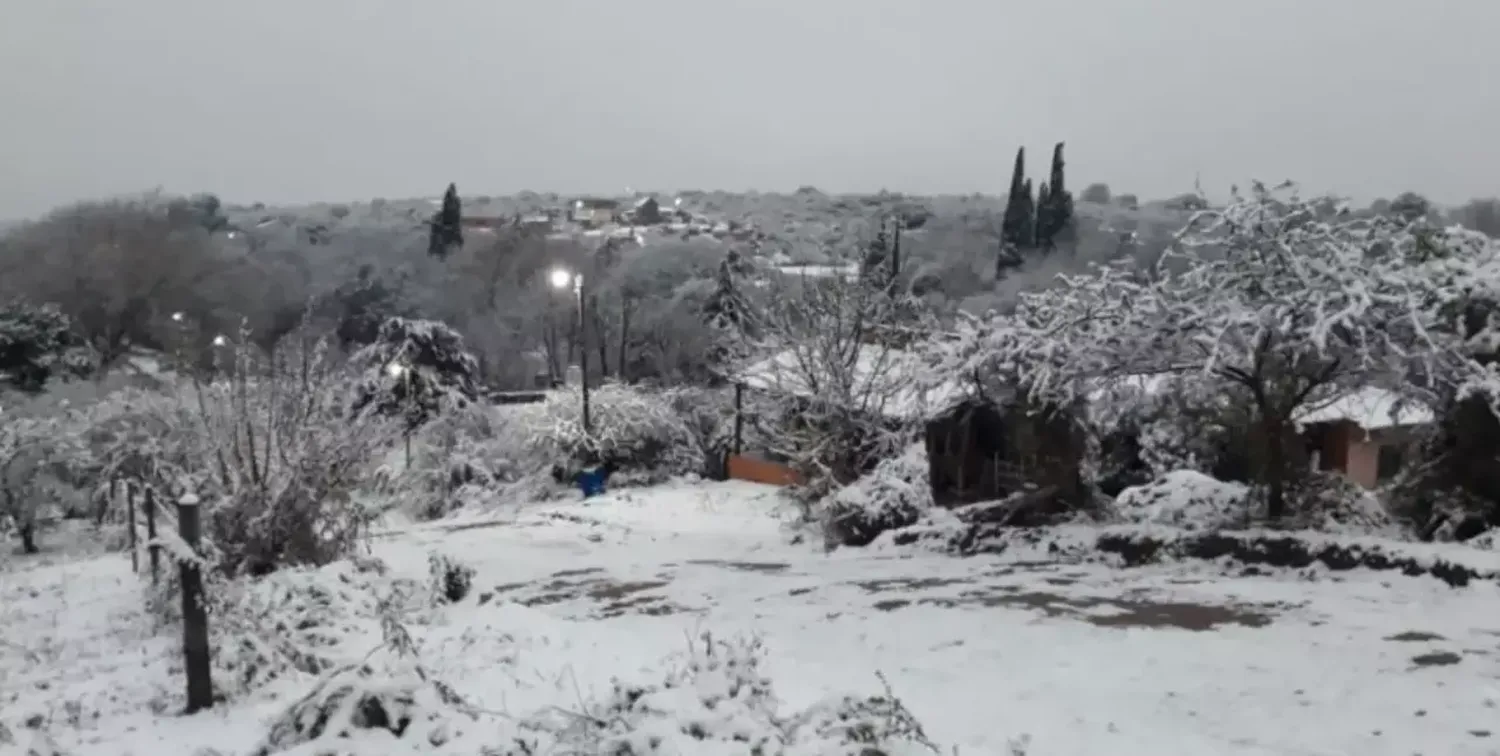 Así fue la segunda nevada del año en Córdoba 