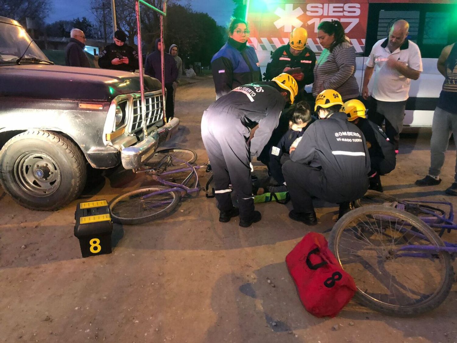 Menores y bicicletas entre los protagonistas de los primeros accidentes de tránsito de este jueves