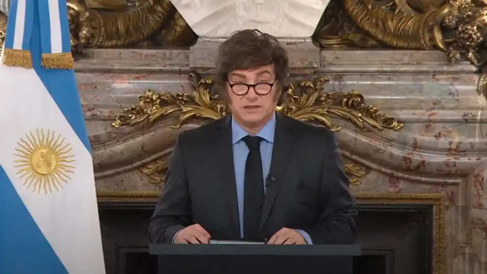 Javier Milei habló en cadena nacional