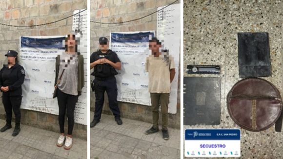 Dos detenidos cuando robaban elementos del interior de una camioneta