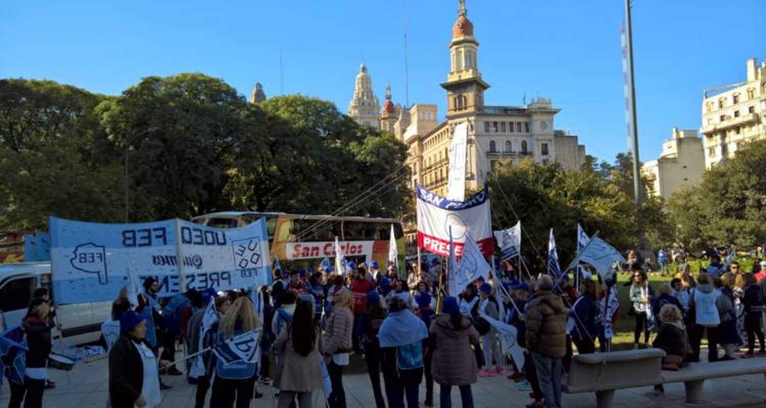 Segunda jornada de paro docente, con presencia sampedrina en la marcha federal