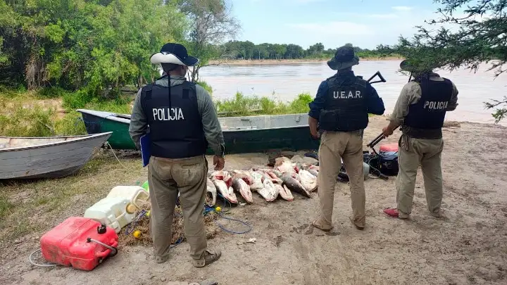 Operativo con drones en el Bermejo contra la pesca furtiva