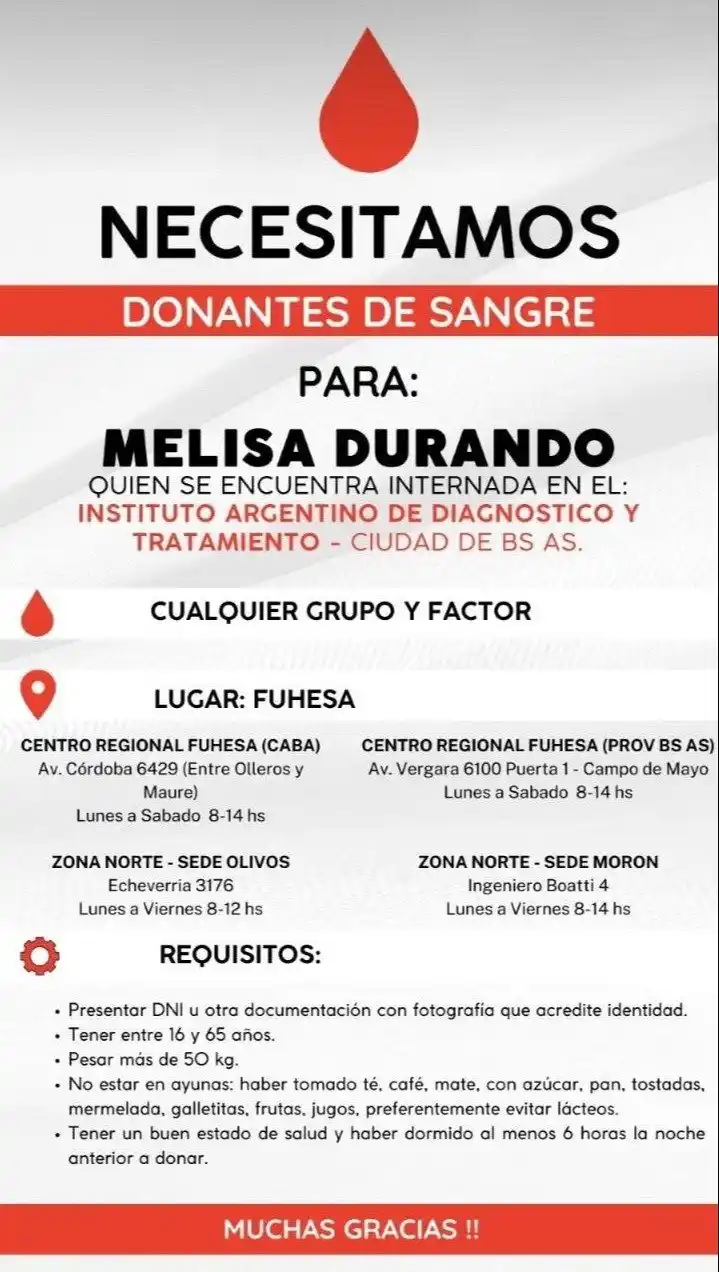 Dadores de Sangre bahia blanca
