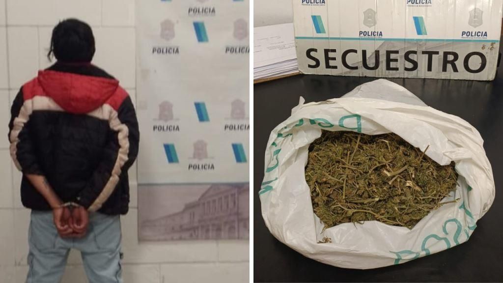 Aprehendido con más de medio kilo de marihuana en Tres Arroyos