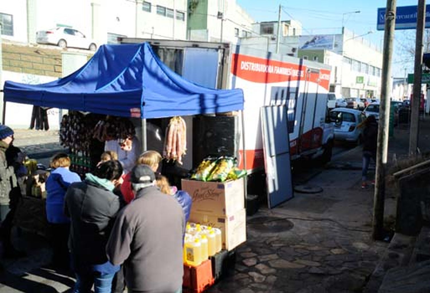 Por desperfectos ténicos, el camión de la Ctep no pudo estar presente en Villa Italia