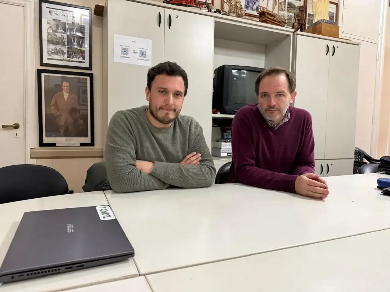 Mauro Ortega, de Vialidad, y Luciano Lafosse, de Planeamiento y Obras Públicas.