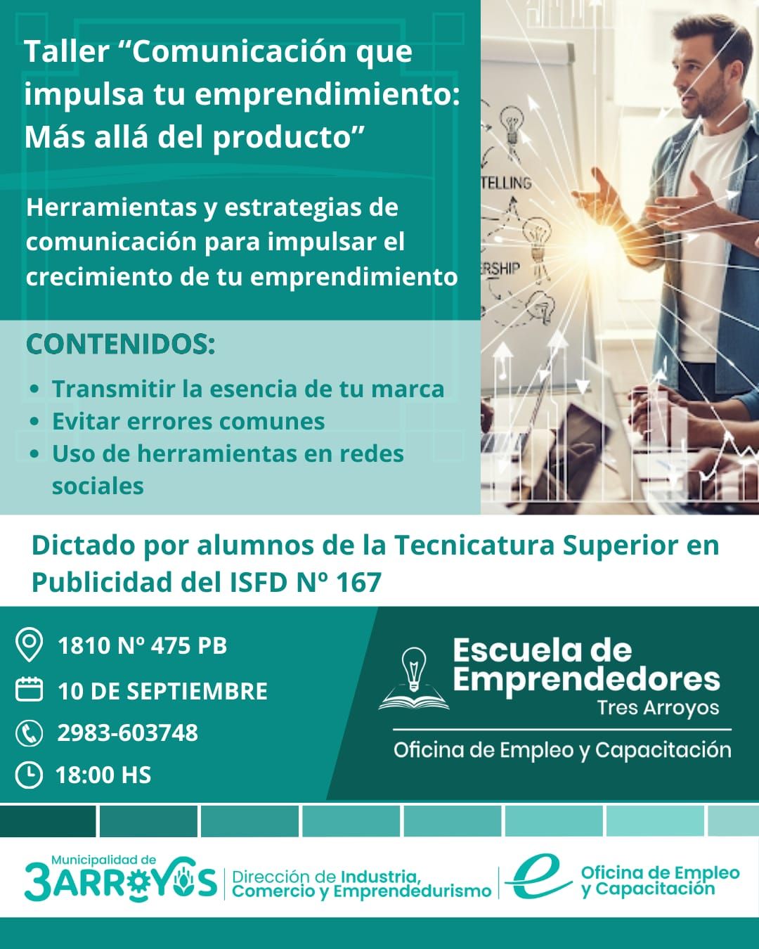 Segunda parte del taller “Comunicación que Impulsa tu Emprendimiento: Más allá del producto”