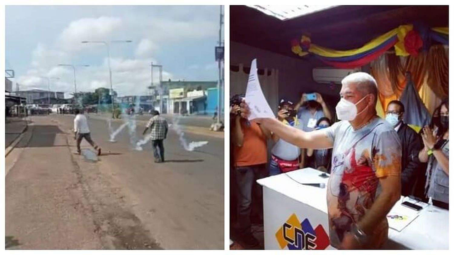 CNE PROCLAMA A EDUARDO PIÑATE en medio de protestas de seguidores de Luis Lippa en Apure