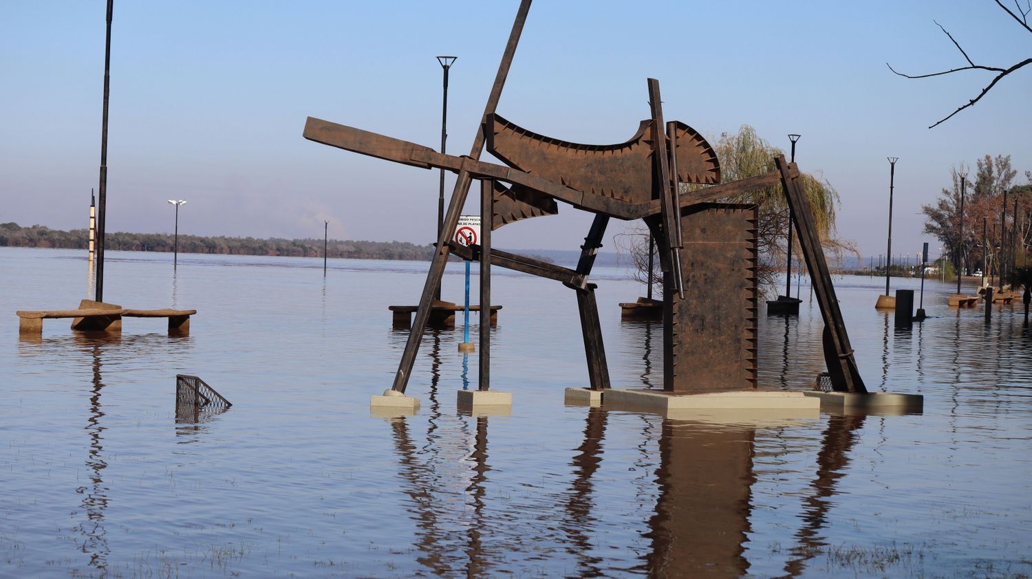 El río Uruguay y su fluctuación frente al puerto de Concordia