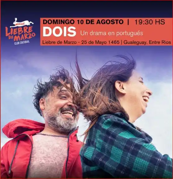 Liebre de Marzo presenta “DOIS”, un drama en portugués que apuesta a la expresión corporal