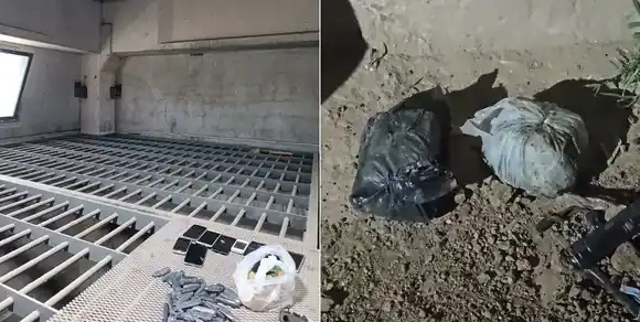 Hallaron "panes" de marihuana enterrados y más de 1.200 "chuzas" en la cárcel de Flores