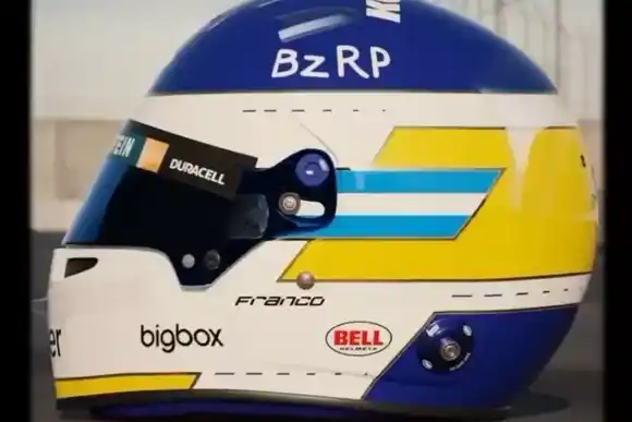 Colapinto y un emotivo homenaje en su casco