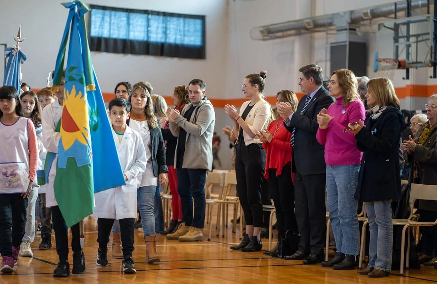 Atractiva. Ceremonia se desarrolló ayer en la vecina ciudad, con motivo del Día Patrio